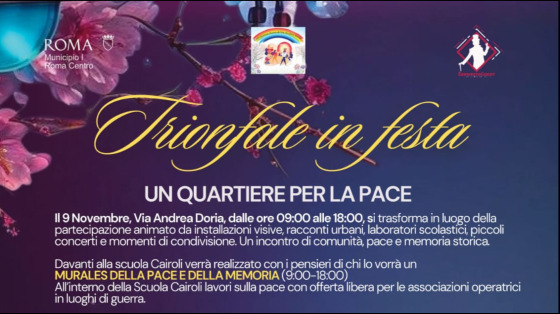 Banchetto promozionale con attività di sensibilizzazione su Gaza con Oxfam Italia per la pedonalizzazione di Via Andrea Doria