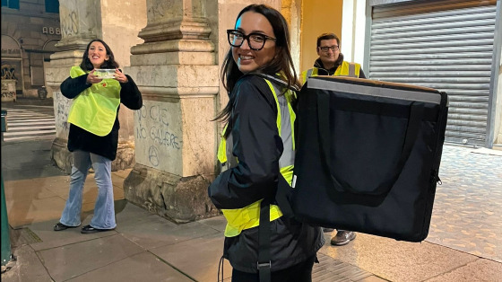 Assistenza su strada per distribuzione pasti, ascolto e supporto (metro Cipro)